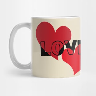 LOVE, HEART Mug